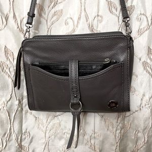 The Sak Dark Gray Leather Crossbody Bag